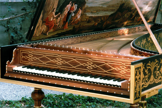 harpsichord front view